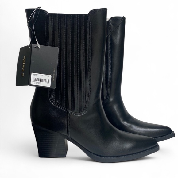 Forever 21 Shoes - Black Heeled Booties - Forever 21